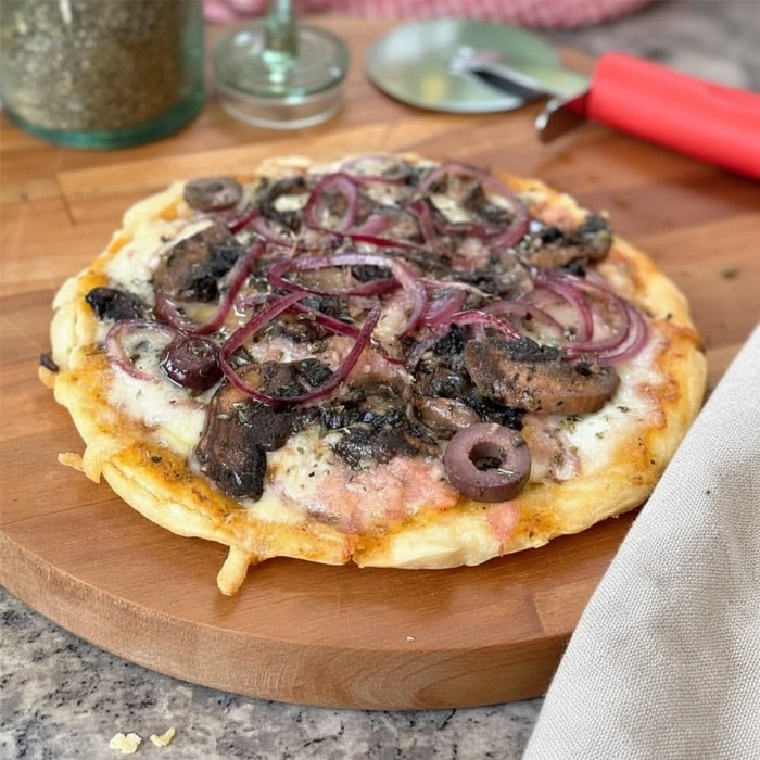 PIZZA COGUMELO PRESUNTO SEM GLÚTEN