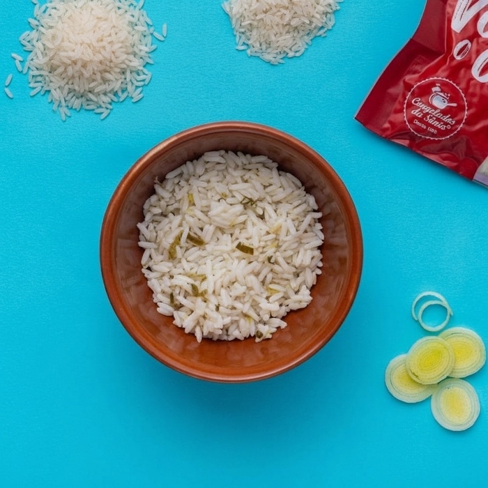 Arroz Branco incrementado com Alho-Poró