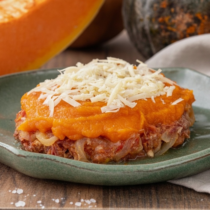 Escondidinho de Carne-Seca com Abóbora