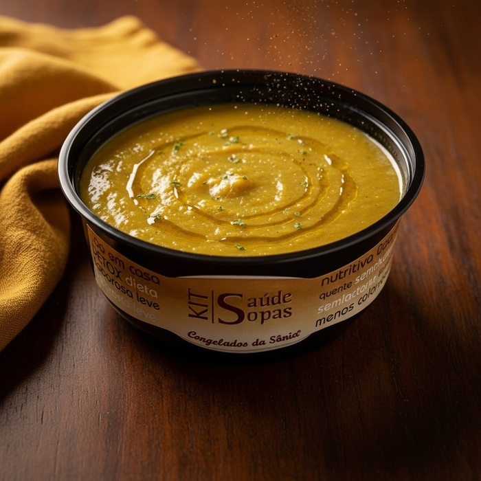 Sopa Detox 3 - cenoura, abobrinha, couve-flor, brócolis e repolho
