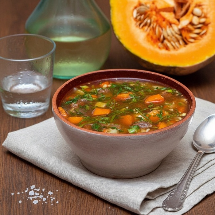 Sopa de Legumes com Carne Low Carb